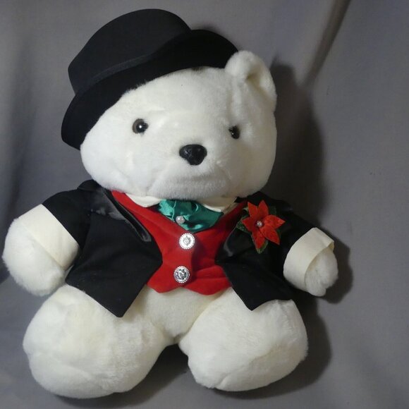 Santa Bear 2000 Groom Top Hat Tuxedo Vintage Preowned Target Christmas Bag Inc - Picture 2 of 10